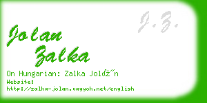 jolan zalka business card